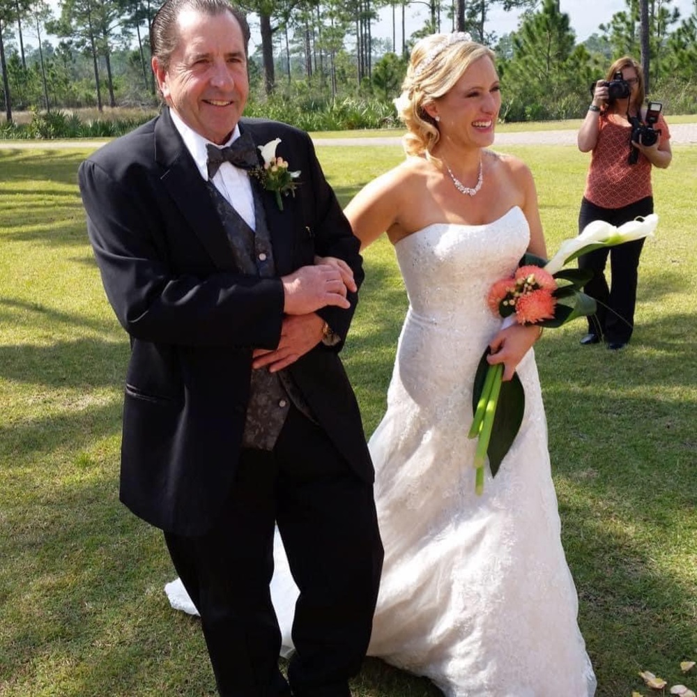 Size 8 Wedding Dress, lace & breading, corset back, sweetheart neckline.
